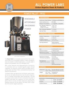 Datasheet for power pallet