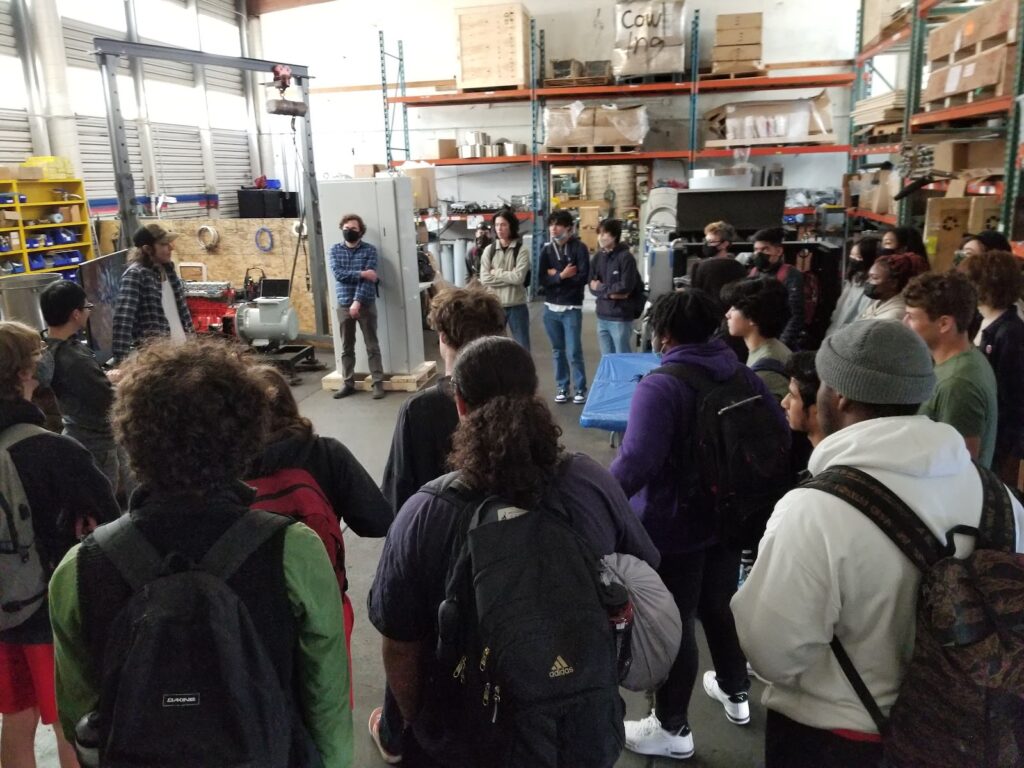 Bear Kaufman with guests at APL open house