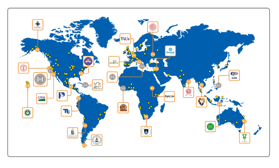 world map showing installed APL tech