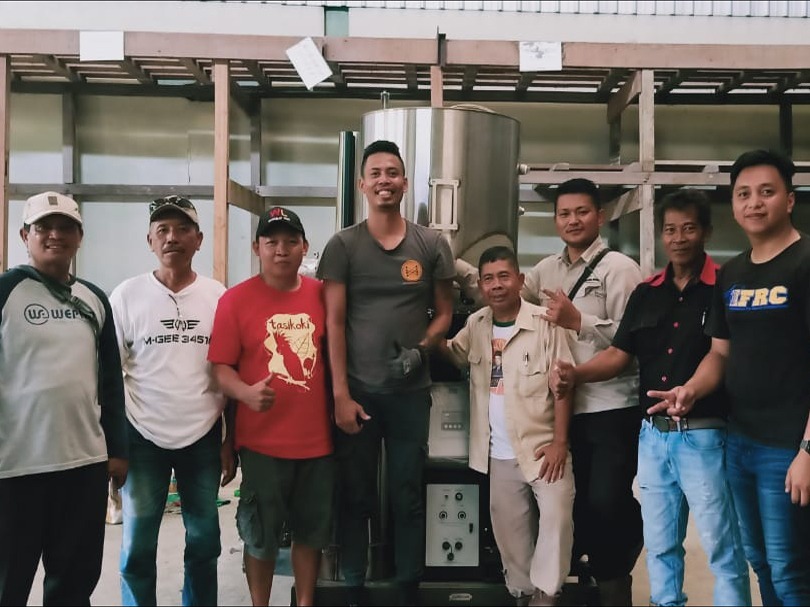 crew of Masarang Foundation in Indonesia with PP30